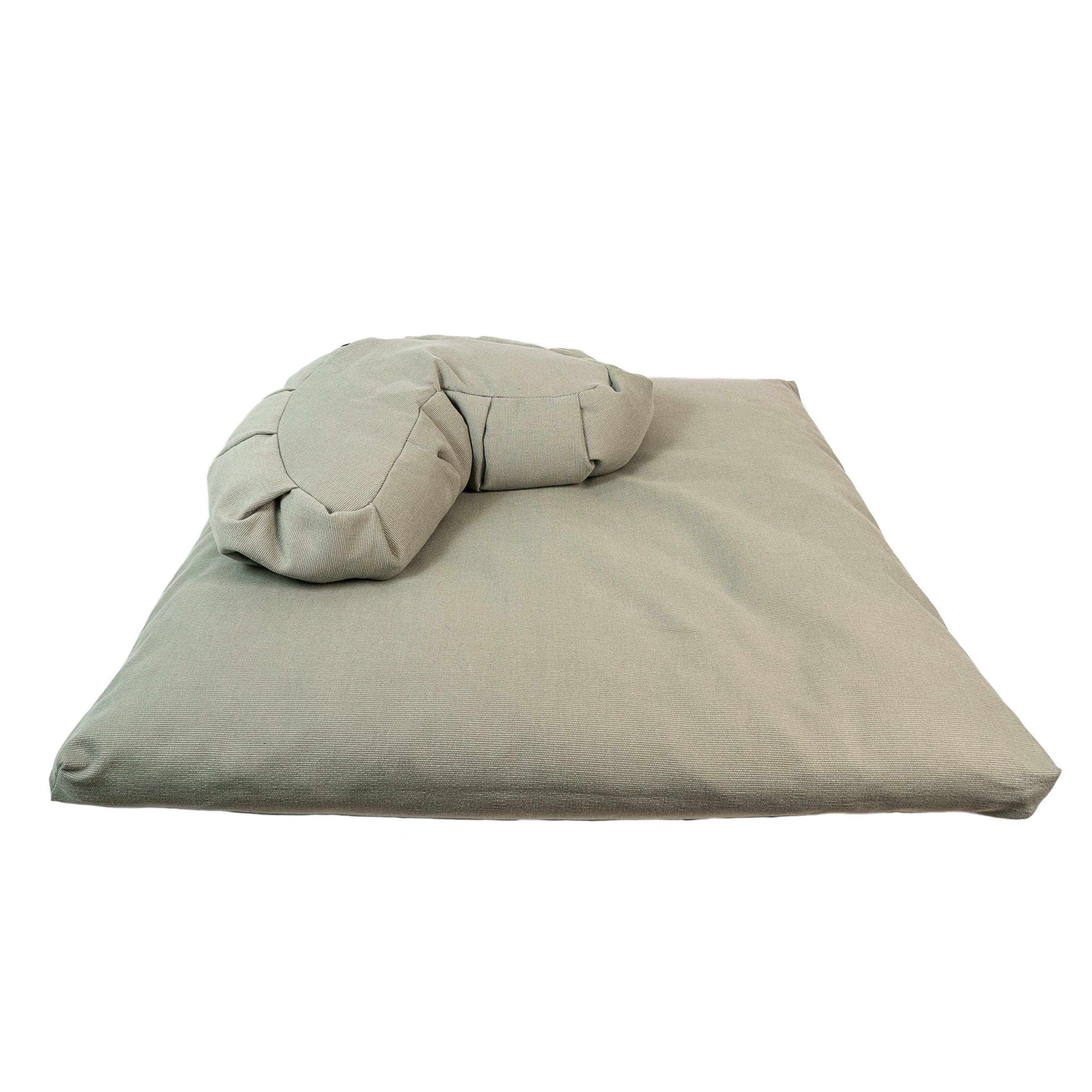 Organic Meditation Cushion Set with Carry Handle and Natural