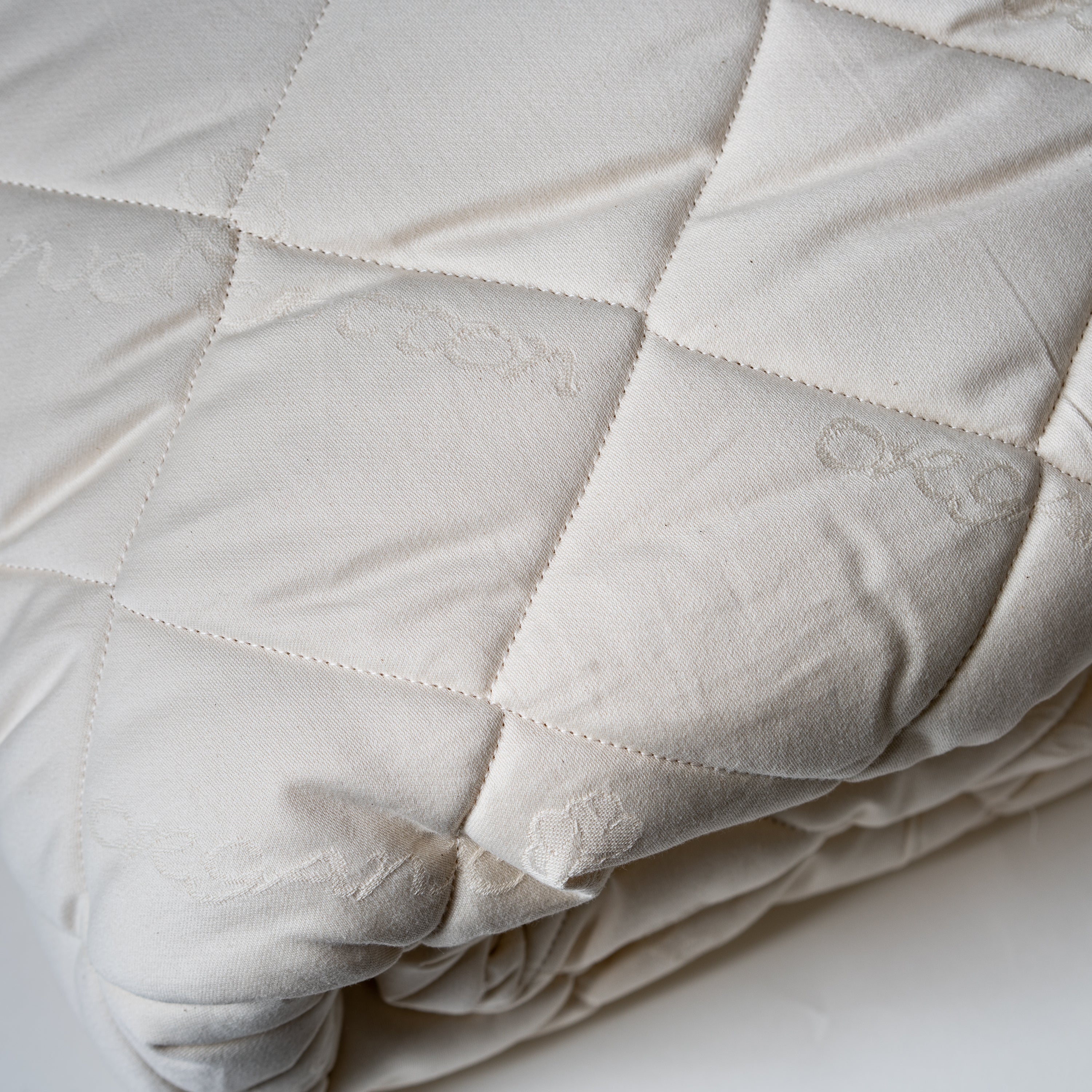 Natural Latex Mattress Topper Quilted with Organic Cotton and Wool