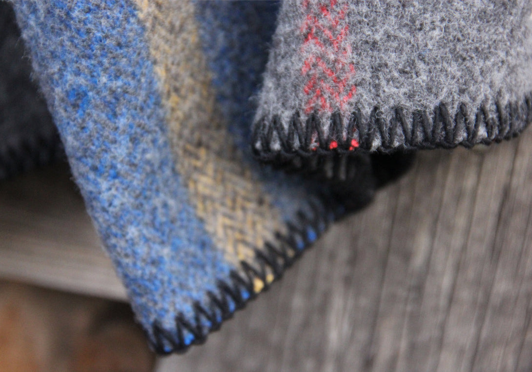 Shepherd's Lamb Grey Organic Wool Blanket - Sachi Organics 