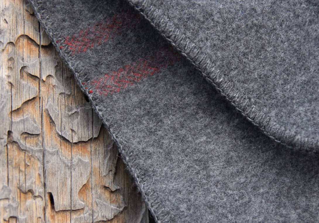 Shepherd's Lamb Grey Organic Wool Blanket - Sachi Organics 